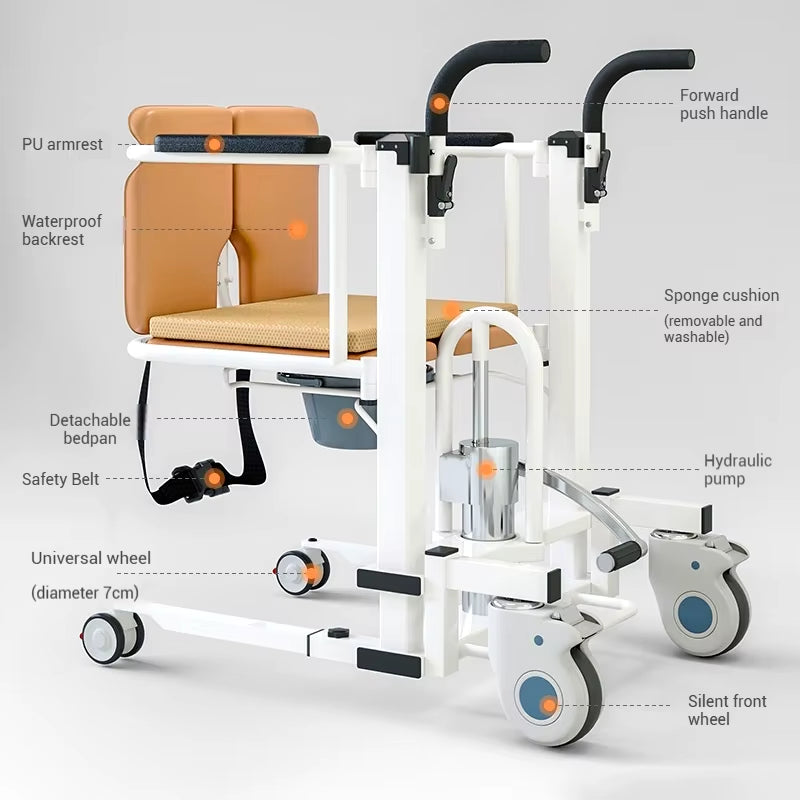 Revolutionary Multi-Functional Hydraulic Lift Chair for Elderly and Disabled Care - Effortless Mobility and Comfort!